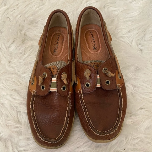 Sperry Shoes - 🔥30%OFF🔥SPERRY BROWN GREEN/PINK STRIPE SHOE 5.5